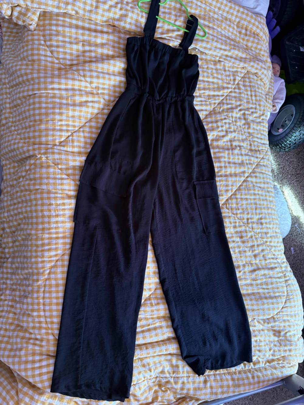 Women’s Black Elastic-Waist Wide-Leg Palazzo